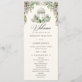 Elegant Blush Garden Wedding Program Programmakaart (Voorkant)