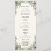 Elegant Blush Garden Wedding Program Programmakaart (Achterkant)