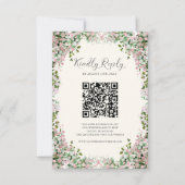 Elegant Blush Garden Wedding RSVP Card (Voorkant)