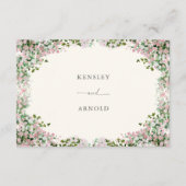 Elegant Blush Garden Wedding Timeline Informatiekaartje (Achterkant)
