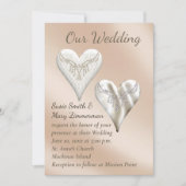 Elegant Blush Gay Wedding Invitation Kaart (Voorkant)