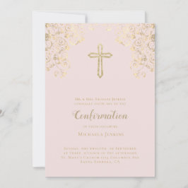 Elegant Blush Gold Bible Verse-bevestiging Kaart