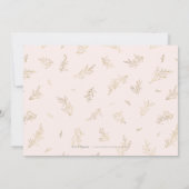 Elegant blush Gold botanical folium save the date (Achterkant)