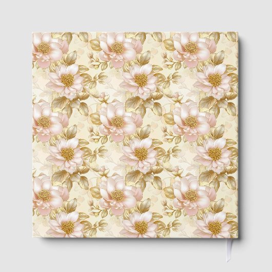 Elegant Blush Gold bruiloft gastenboek (Achterkant)