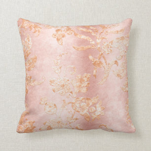Elegant Blush Gold Damask Satin  Home Decor Kussen