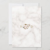Elegant Blush Gold Flowers Monogram Weddenschap Kaart (Achterkant)