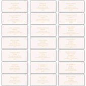 Elegant Blush Gold Font Weddenschappen Adresetiket Sticker (Voorkant)