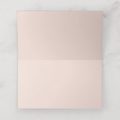 Elegant Blush Gold  Glamour Wedding Plaatskaartje (Binnenkant ongevouwen)