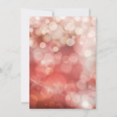 Elegant Blush Gold Glitter Bokeh Sparkle Wedding Kaart (Achterkant)