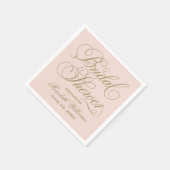 Elegant Blush Gold Script Wedding Vrijgezellenfees Servetten (Hoek)