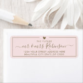 Elegant Blush Gold Script Weduwingadres Elegant Etiket (Insitu)