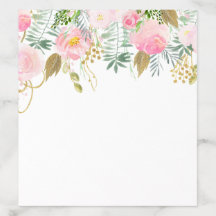 Elegant Blush Gold Waterverf Floral