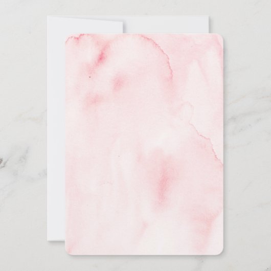 Elegant Blush Gold Waterverf Floral Wedding Save The Date (Achterkant)