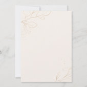Elegant Blush Goud Moderne Kalligrafie Bruiloft Kaart (Achterkant)
