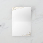 Elegant blush goud verguld botanische dank u bedankkaart (Binnen)