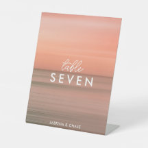 Elegant Blush gradiënt bruiloft tabelnummer