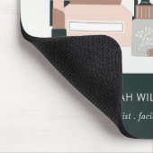 Elegant Blush Gray Makeup kunstenaar kosmoloog Muismat (Hoek)