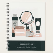 Elegant Blush Gray Makeup kunstenaar kosmoloog Planner (Voorkant)