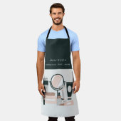 Elegant Blush Gray Makeup kunstenaar kosmoloog Schort (Gedragen)