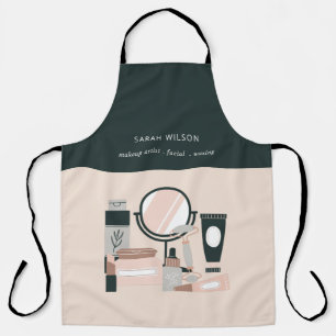Elegant Blush Gray Makeup kunstenaar kosmoloog Schort