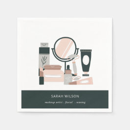 Elegant Blush Gray Makeup kunstenaar kosmoloog Servet