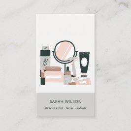 Elegant Blush Gray Makeup kunstenaar kosmoloog Visitekaartje