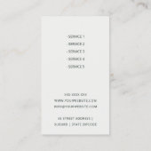 Elegant Blush Gray Makeup kunstenaar kosmoloog Visitekaartje (Achterkant)