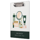 Elegant Blush Green Makeup Artist Cosmoloog Klembord (Links)