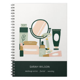 Elegant Blush Green Makeup Artist Cosmoloog Notitieboek