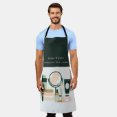 Elegant Blush Green Makeup Artist Cosmoloog Schort (Gedragen)