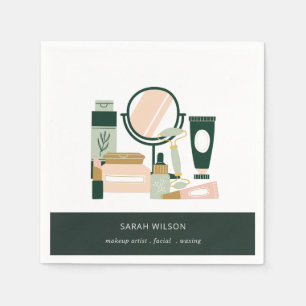Elegant Blush Green Makeup Artist Cosmoloog Servet