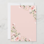 Elegant Blush Greenery Dusty Pink Floral Wedding Kaart (Achterkant)