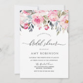 Elegant Blush & Greenery Floral Vrijgezellenfeest Kaart (Voorkant)