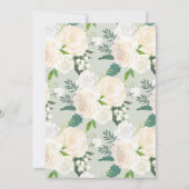 Elegant Blush Groen Goud Bloemen Kruis Meisje Dop Kaart (Achterkant)