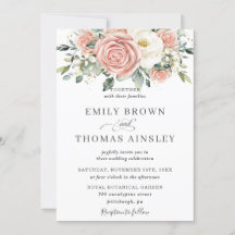 Elegant Blush Ivory Floral Rozen Flowers Weddensch