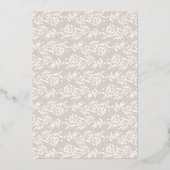Elegant Blush monogram Roos Gold Crest Bruiloft Folie Uitnodiging (Achterkant)