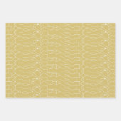 Elegant Blush Mosterd Geel Geometrisch Patroon Inpakpapier Vel (Voorkant 3)