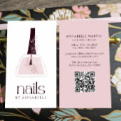 Elegant Blush Nail-technicus Visitekaartje