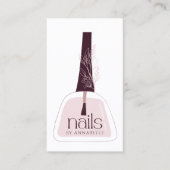 Elegant Blush Nail-technicus Visitekaartje (Voorkant)