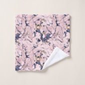 Elegant Blush Navy Gold Marble Bad Handdoek (Wasdoekje)