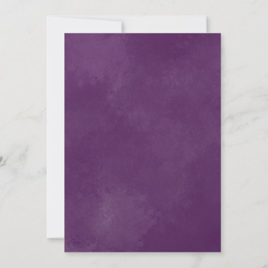 Elegant Blush Paarse Tropische Floral Save the Dat Kaart (Achterkant)