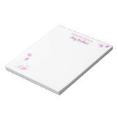 ELEGANT BLUSH PASTEL PINK FLORAL WATERVERF SCRIPT NOTITIEBLOK (Linkerzijde)