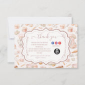 Elegant Blush Patisserie Bakery Business Bedankkaart (Voorkant)
