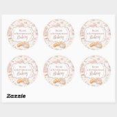 Elegant Blush Patisserie Bakery Business Ronde Sticker (Vel)