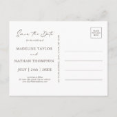 Elegant Blush Peach Floral Save the Date Briefkaart (Achterkant)