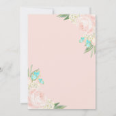 Elegant Blush Peach Floral Spring Engagement Party Kaart (Achterkant)