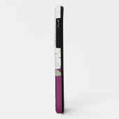 Elegant Blush Peony Bourgogne Floral Monogram Case-Mate iPhone Case (Achterkant/links)