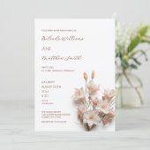 Elegant Blush Pink 3D Flowers  Kaart (Staand voorkant)