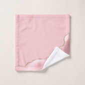 Elegant Blush Pink Agate Gold Glitter Bad Handdoek (Wasdoekje)