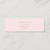 Elegant Blush Pink Agate met Faux Gold Mini Visitekaartje (Achterkant)